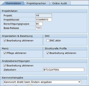 SAP Berechtigungsmanagement Stammdaten