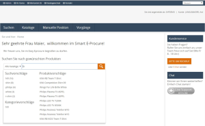 eProcure SAP ERP Katalogsuche