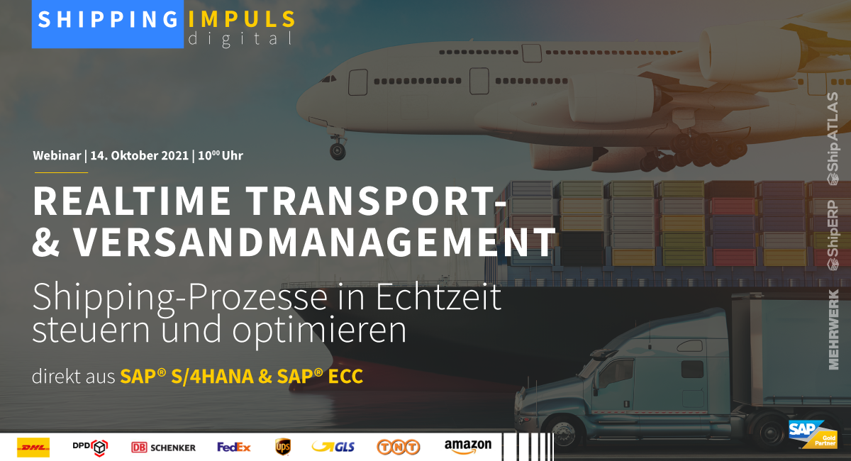Realtime Transport- und Versandmanagement: Shipping-Prozesse in Echtzeit steuern und optimieren – direkt aus SAP® S/4HANA & SAP® ECC