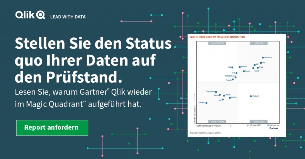 2021 Gartner® Magic Quadrant™ for Data Integration Tools Qlik erneut